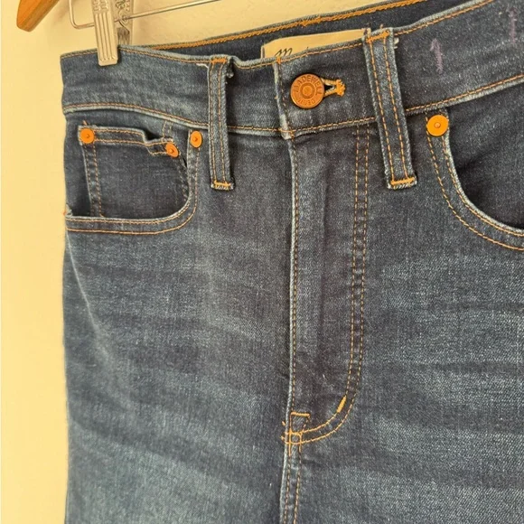 27 Tall Madewell Skinny Flare Dark Blue Flare Jeans
